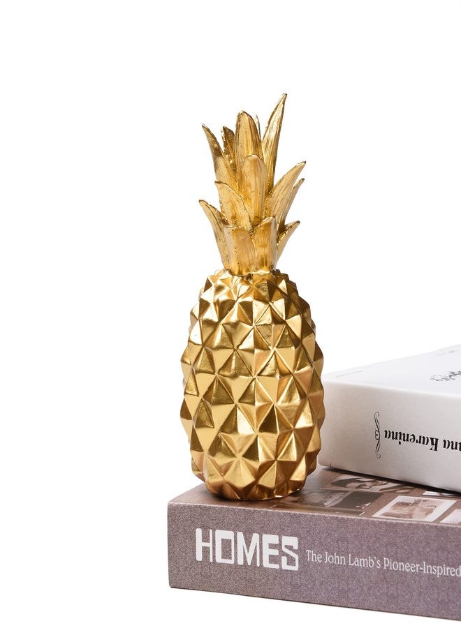 BRABUD Resin Pineapple Statue Gold Modern Simple Style Art Sculpture Living Room Bedroom Office Desktop Porch Piano Desktop Decoration 7.8''(H) TQGJBS99 - Image 5